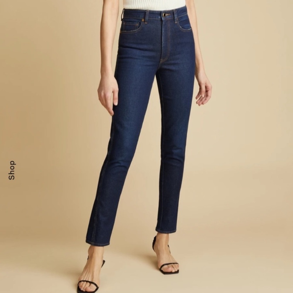 KHAITE Vanessa High Rise Straight Jean, Detroit